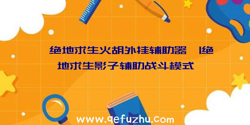「绝地求生火胡外挂辅助器」|绝地求生影子辅助战斗模式